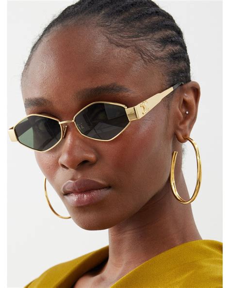 celine hexagonal metal sunglasses|CELINE Eyewear Sunglasses for Women .